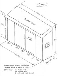 CUSTOM ORDER FOR JOANNA - Garden Store with Green Roof Planter