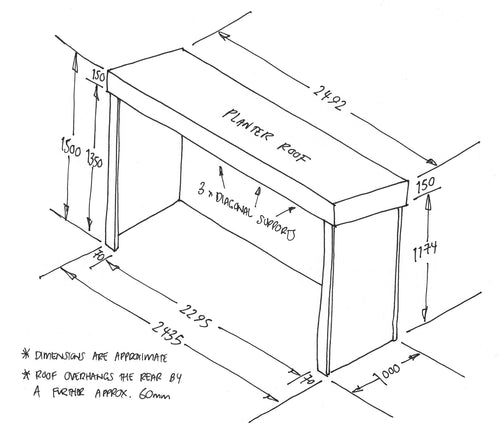 CUSTOM ORDER FOR ROSIE - Shelter with Green Roof
