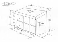 CUSTOM ORDER FOR SIMON DEVITT - 6 Recycling Box Store with Green Roof Planter